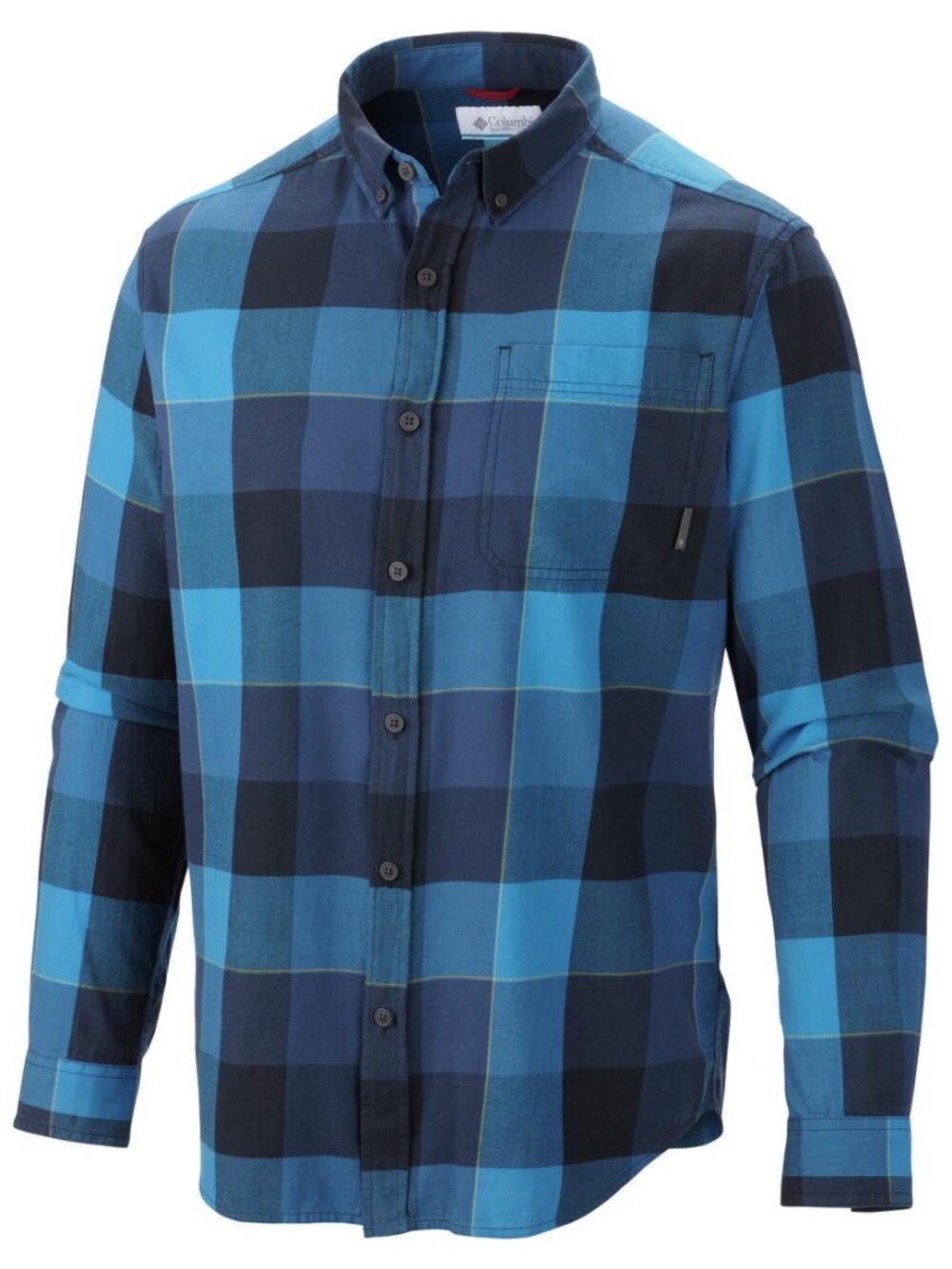 Columbia Blue Out and Back II Long-Sleeve Flannel Shirt Men’s Size Medium